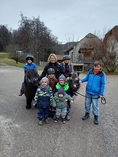zum Abschluss noch ein Spaziergang mit den Tieren